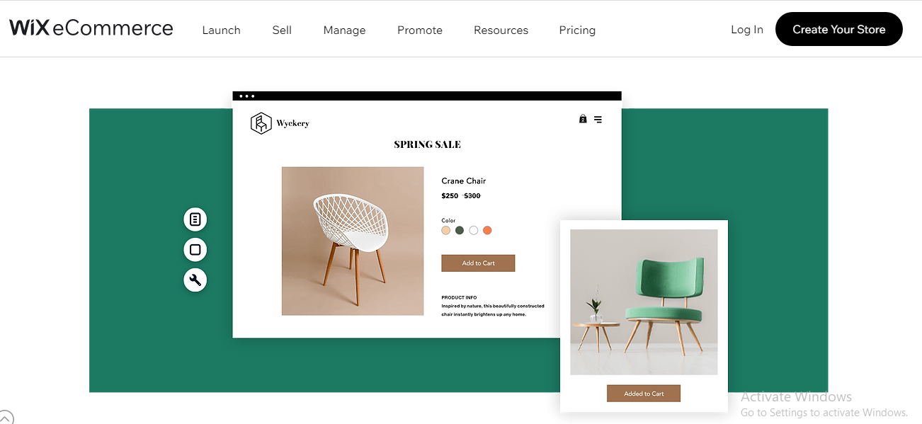 wix e-commerce website